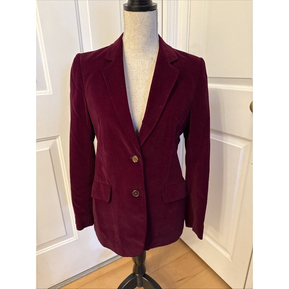 VINATGE VELVET Farrer Maroon Cotton Blazer Women’s Size L